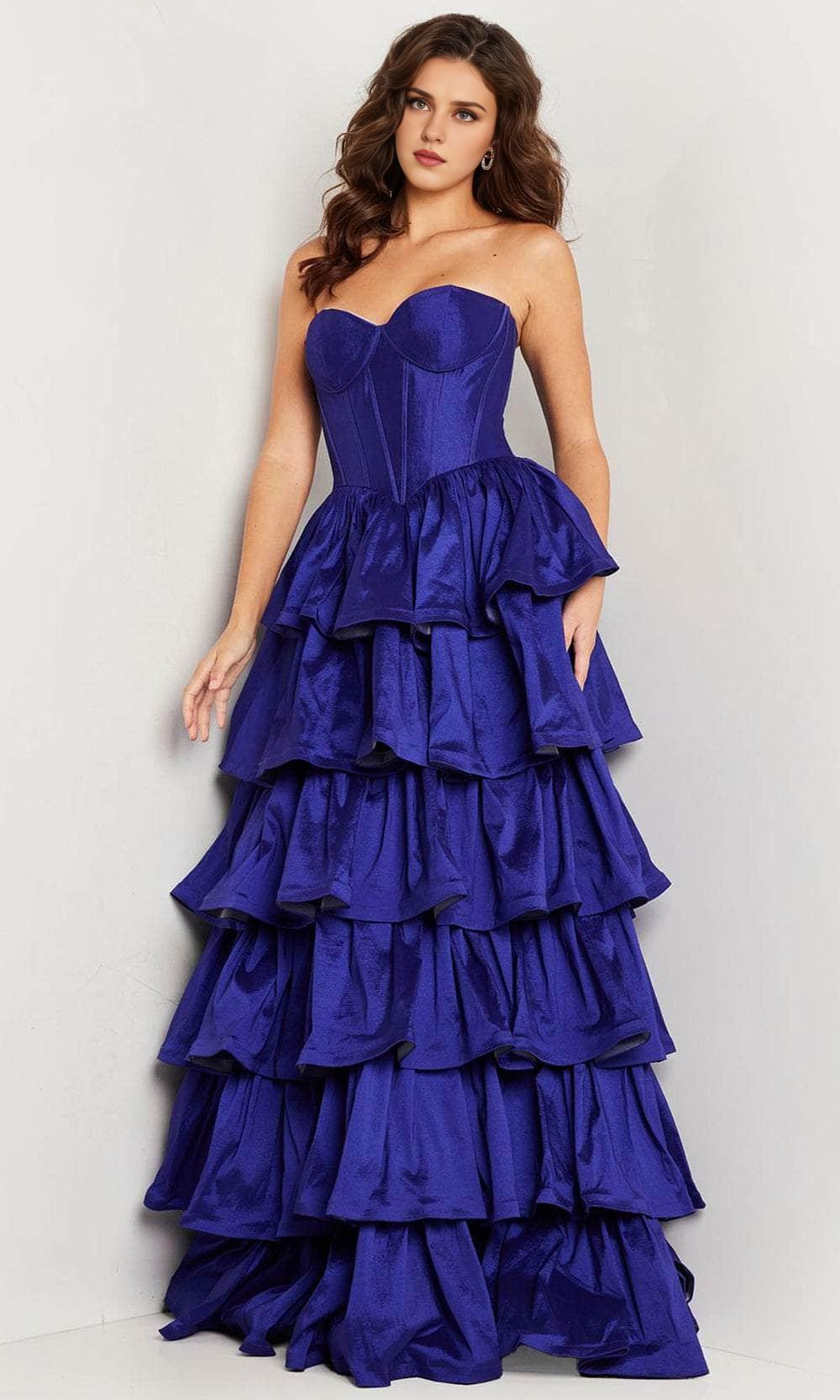 Formal Women's Dresses/ A-Line Sweetheart Strapless Ruffled Tiers Prom Dress/ Prom Dress In Store